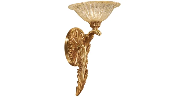 Metropolitan 1 Light 8″ Wide Wall Sconce with Gold Glass Shade from the Metropolitan Collection