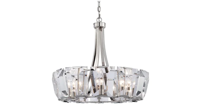 Metropolitan 12 Light 1 Tier Crystal Drum Chandelier from the Castle Aurora Collection