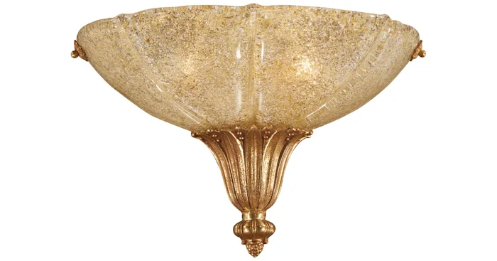 Metropolitan 2 Light 14″ Wide Wall Sconce with Gold Glass Shade from the Metropolitan Collection