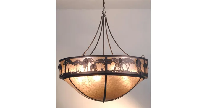Meyda Tiffany 12 Light 54″ Wide Pendant with Handmade Shade