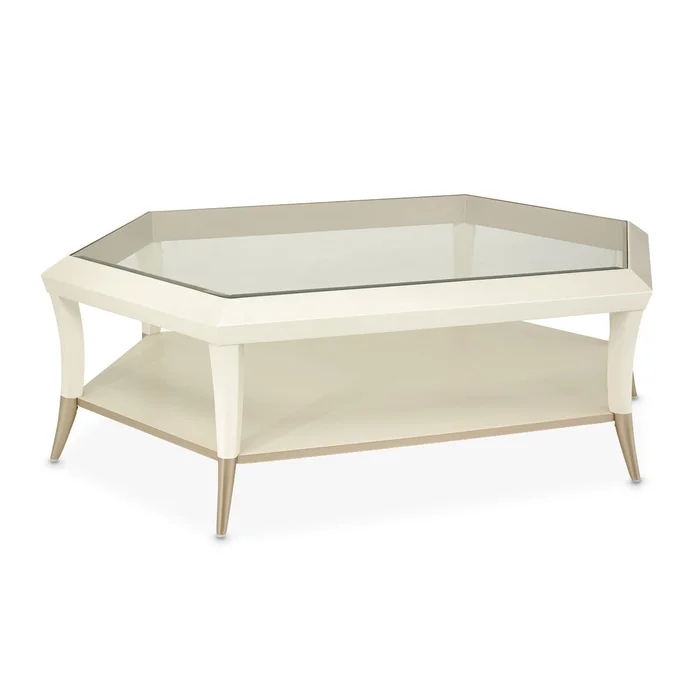Michael Amini La Rachelle Hexagon Cocktail Table