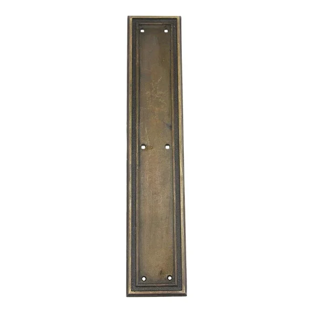 Mid 20th Century Cast Bronze Russwin Copley Door Push Plate