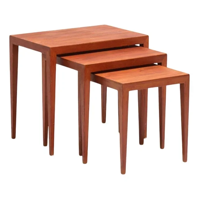 Mid-Century Danish Nesting Tables by Severin Hansen for Haslev Møbelsnedkeri, 1960s, Set of 3