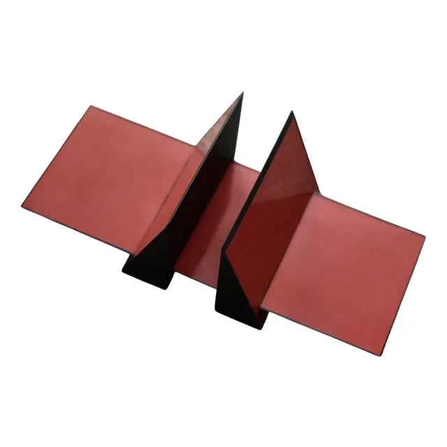 Mid-Century Space Age Italian Modern Red Plastic Books Holder by Corus Associati for MGL Plast Fabriano, 1980s