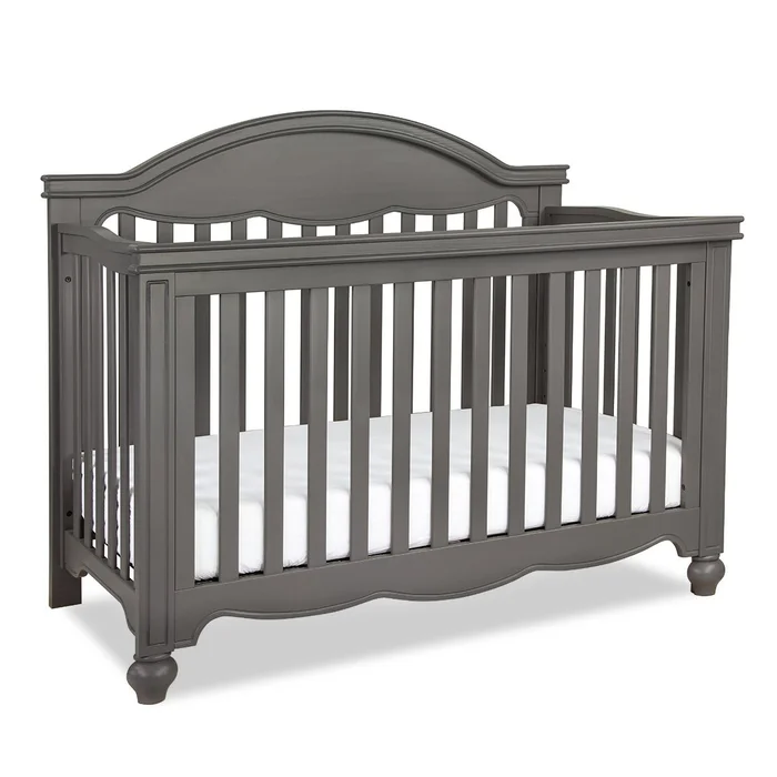 Million Dollar Baby Classic Etienne 4-in-1 Convertible Crib with Toddler Rail in Manor Grey