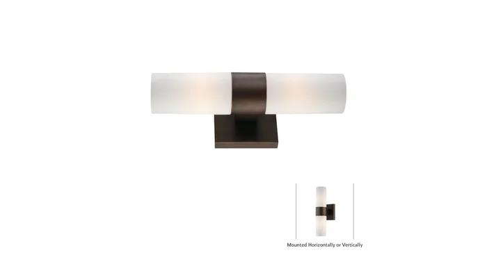Minka Lavery 2 Light 4.5″ Wide Bathroom Bath Bar with Etched Opal Shade