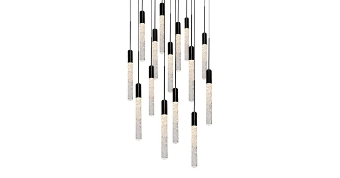 Modern Forms Magic 15 Light 23″ Wide LED Multi Light Pendant with Piastra Crystal Shades