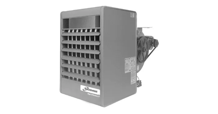 Modine 150,000 BTU – Power Vented Blower Liquid Propane Unit Heater – Aluminized Steel Heat Exchanger – 80% Thermal Efficiency