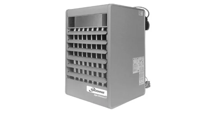 Modine 200,000 BTU – Power Vented Propeller Natural Gas Unit Heater – Aluminized Steel Heat Exchanger – 83% Thermal Efficiency