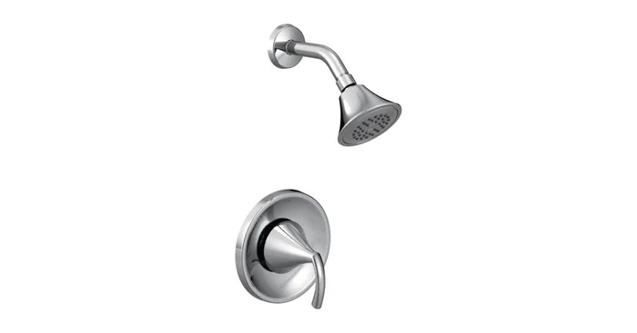 Moen Glyde Shower Trim Package with Single Function Shower Head (Bulk Pack of 12)