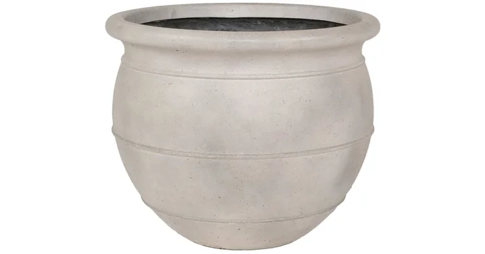 MSI 14″ Wide Concrete and Limestone Triple Band Indoor/Outdoor Planter