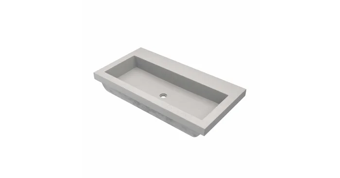 Native Trails Trough 36″ Rectangular Concrete Drop In Bathroom Sink