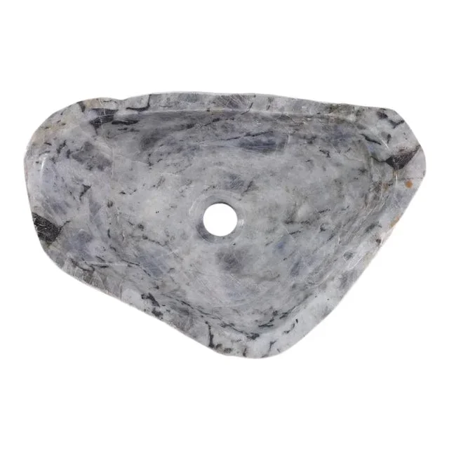 Natural Geode White Labradorite Gemstone Vessel Sink Handcarved