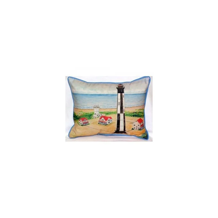 Nautical Brown/Blue Zippered Lumbar Pillow Cover & Insert – Betsy Drake Interiors