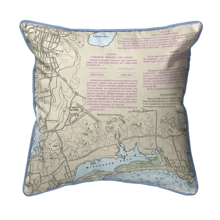 Nautical-Themed Indoor/Outdoor Pillows – Fade Resistant Artwork on One Side
