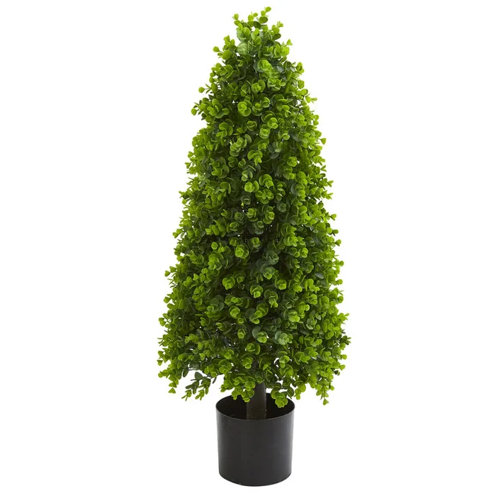 Nearly Natural 3ft. Eucalyptus Topiary Artificial Tree (Indoor/Outdoor)