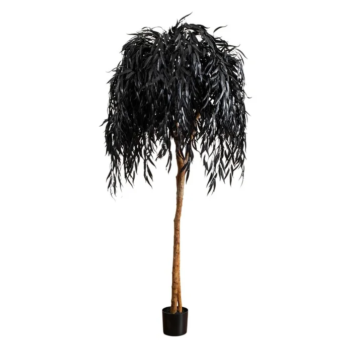 Nearly Natural 6ft. Artificial Halloween Black Willow Tree