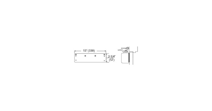 Norton 8000 Series Narrow Top Rail Drop Plate