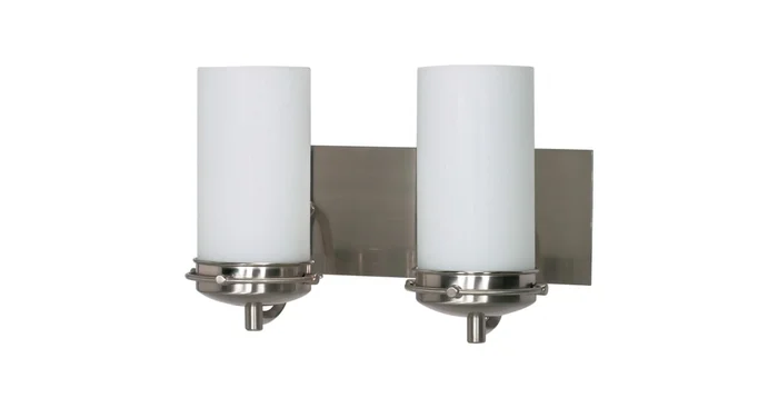 Nuvo Lighting Polaris 2 Light 13-1/2″ Wide Bathroom Vanity Light with Frosted Glass Shades