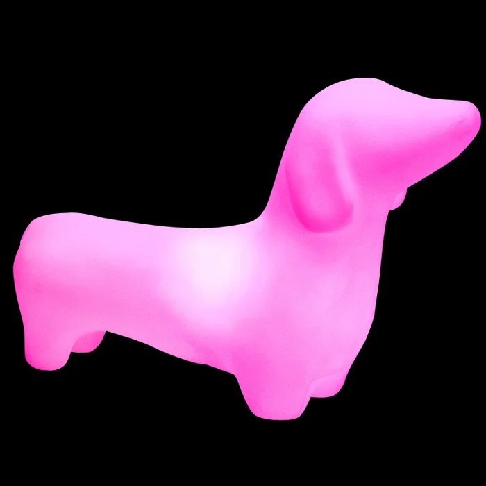 Offi Dachshund Pet Lamp in Hot Pink