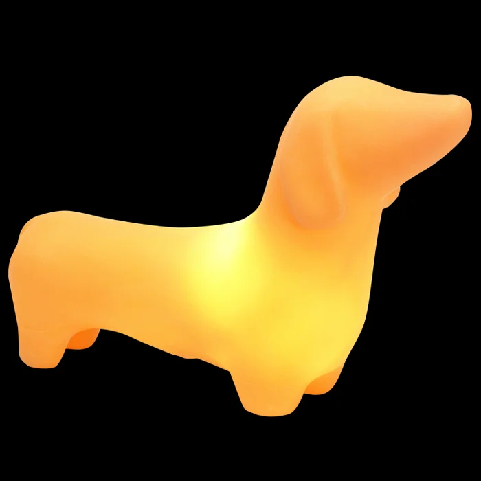 Offi Dachshund Pet Lamp in Sunset Orange