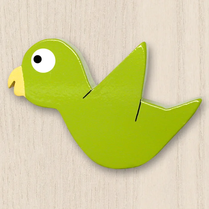One World Kids Cardinal Chix Lime Set of 4 Drawer Knobs