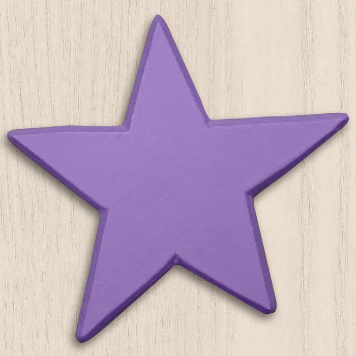 One World Kids Star Bright Purple Set of 4 Drawer Knobs