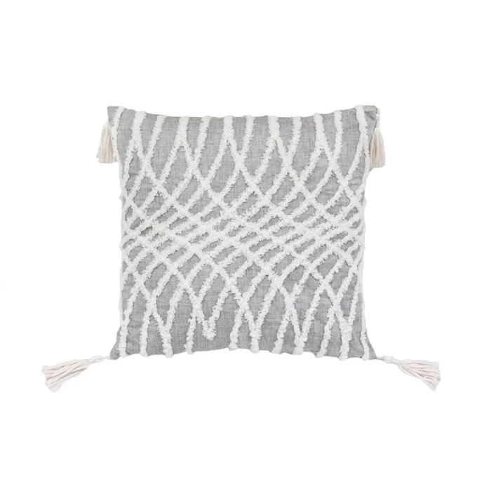 Optical Illusion Decorative Pillow – Handmade Textured Cotton with Plush Insert