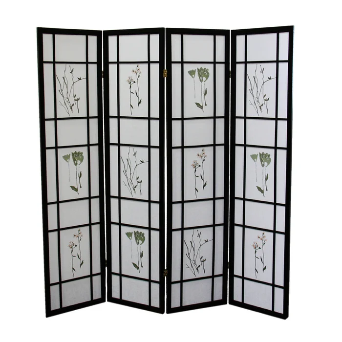 ORE International 4 Panel Shoji Screen – Cherry
