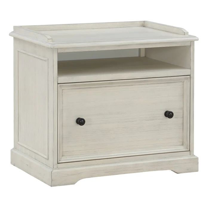 OSP Home Furnishings Country Meadows File Cabinet in Antique White
