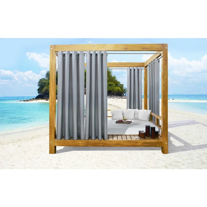 Outdoor Decor Seascapes Grommet Panel Pair each 50 x 108 in Alloy Grey