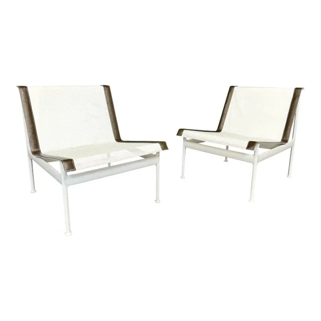 Pair of Vintage Mid Century Modern 1966 Leisure Collection Patio Lounge Chairs by Richard Schultz for Knoll, Attributed