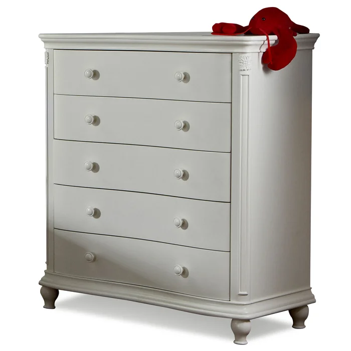Pali Gardena 5 Drawer Dresser in White