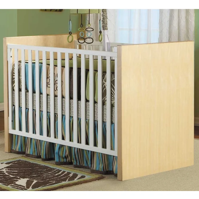 Pali Milano 1 Crib in Natural/White