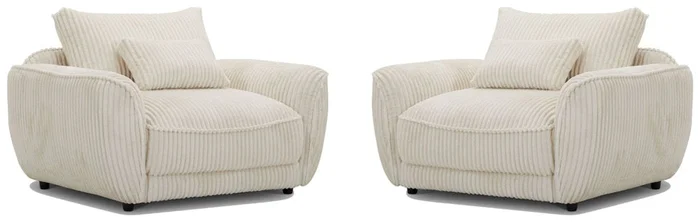 Parker Living – Utopia – Mega Ivory Chair and A Half with Lumbar Pillow (Set of 2) – SUTP#912-2-MGIV