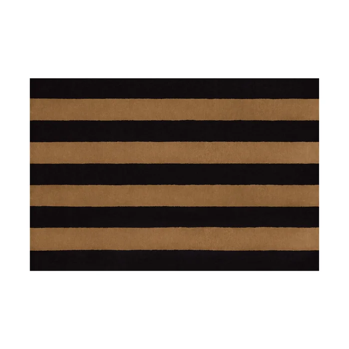 Pattern Black / Beige Stripe Rug