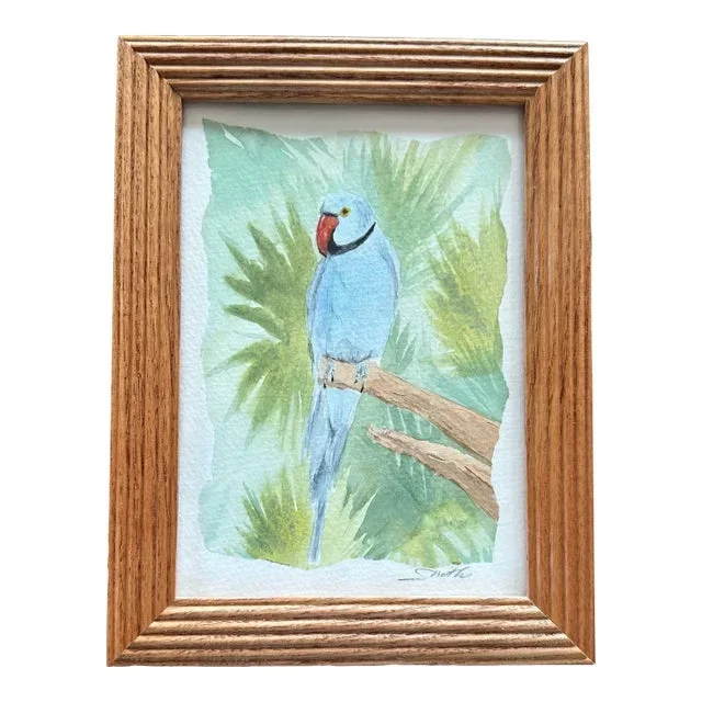 “Perched” Original Framed Watercolor by Nancy Smith