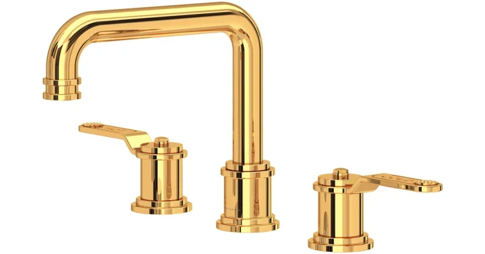 Perrin and Rowe Armstrong 1.2 GPM Widespread Bathroom Faucet With U-Spout