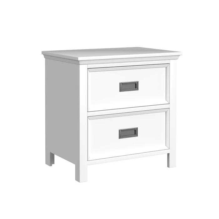 Picket House Furnishings – Brooklyn Kids 2-Drawer Nightstand with USB in White – Y-15760-7-NS