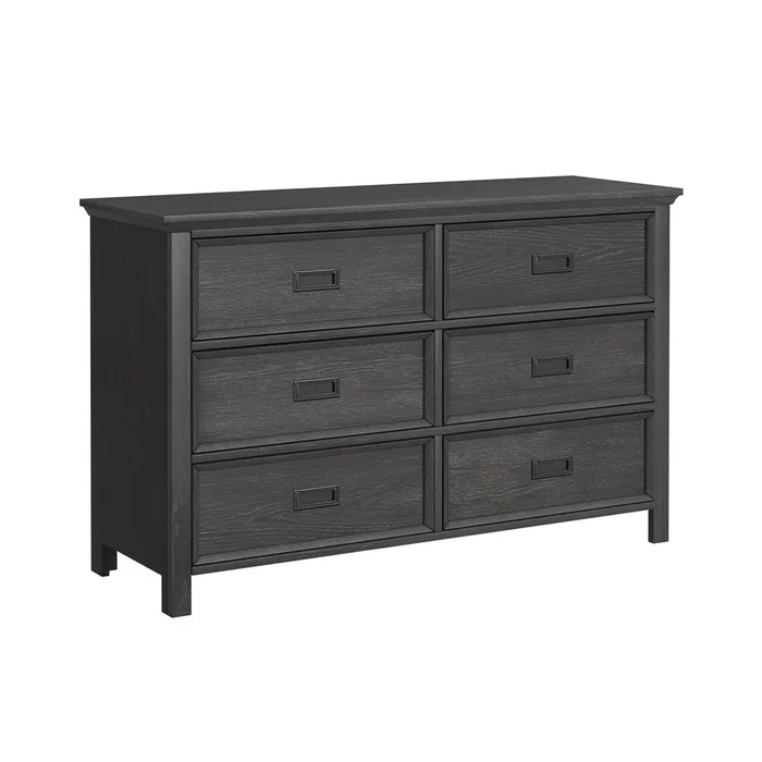 Picket House Furnishings – Brooklyn Kids 6-Drawer Dresser in Charcoal – Y-15760-8-DR