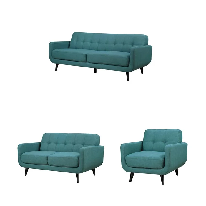 Picket House Furnishings – Hailey 3PC Sofa Set in Teal – UHD0873PC