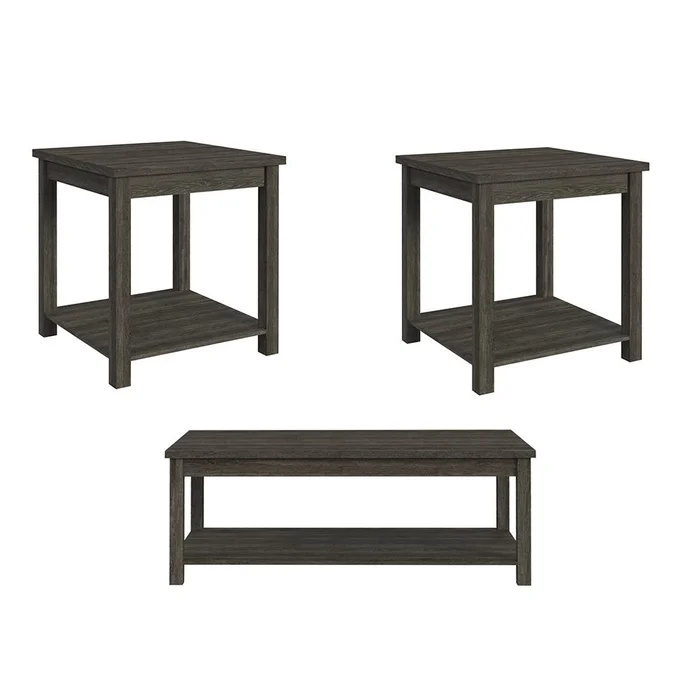 Picket House Furnishings – Holmes Three Pack Occasional Set in Mocha Grey – T-6460-4-OT