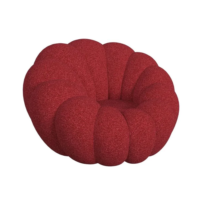Picket House Furnishings Pumpkin Swivel Chair and Ottoman in Red