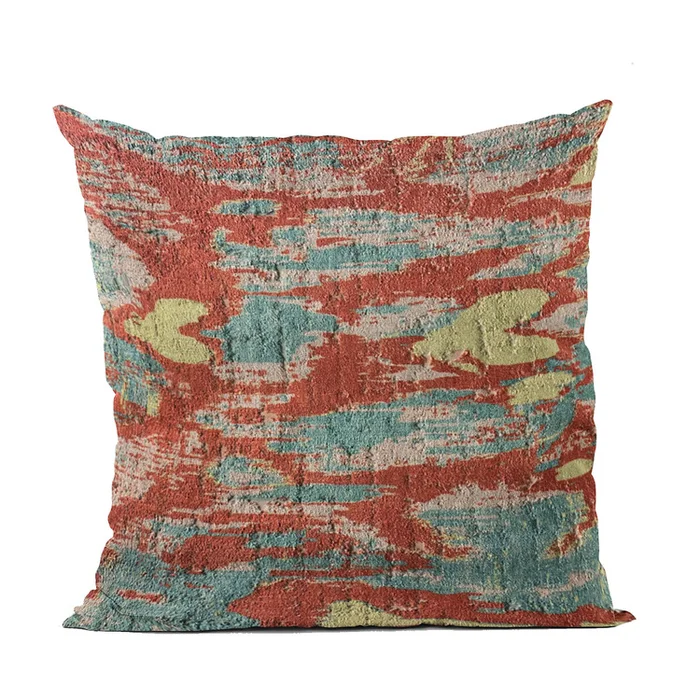 Plutus Brands Multi-Color Velvet iKat Luxury Throw Pillow