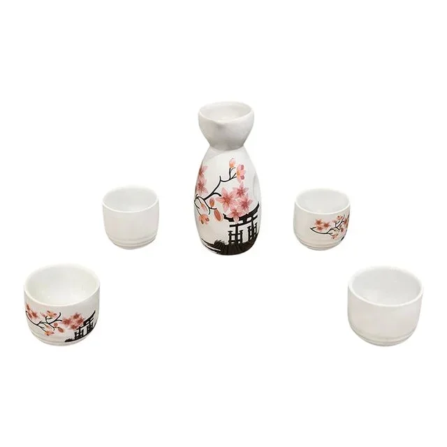 Porcelain Sake Set – 5 Pieces