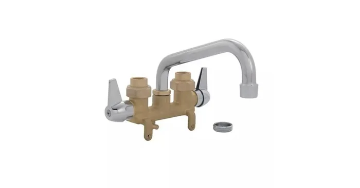 PROFLO 2.4 GPM Deck Mounted Double Handle Laundry Faucet with Metal Handles