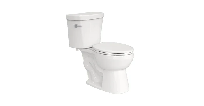 PROFLO Camden 1.28 GPF Dual Flush Two Piece Round Toilet with Left Hand Lever