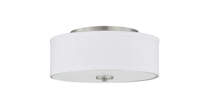 Progress Lighting Inspire Single Light 13″ Wide Integrated LED Flush Mount Drum Ceiling Fixture