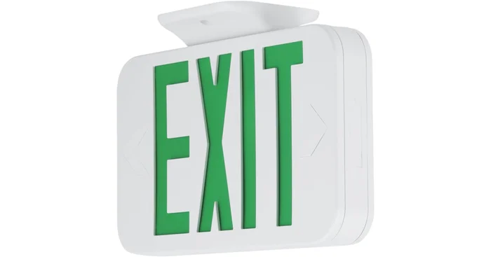Progress Lighting Universal Green LED Exit Sign with Test Switch and Remote Capacity