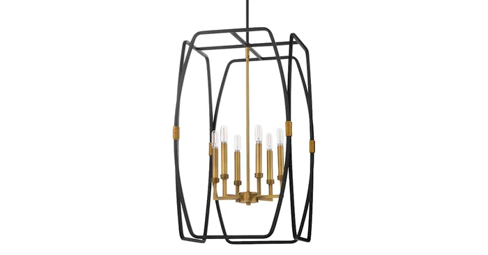 Quorum International Bishop 6 Light 17″ Wide Taper Candle Pendant